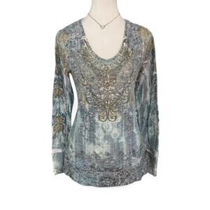 Cato Vintage Y2K Grunge Unique Mcbling 2000s long sleeve size Medium Whimsy goth